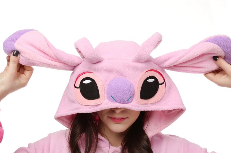 DEAGUI Unisex-Adult Animal Onesies Pajamas Halloween Costume Cosplay Funny Christmas Party Wear Daily Carton Outfit Pink - Image 4